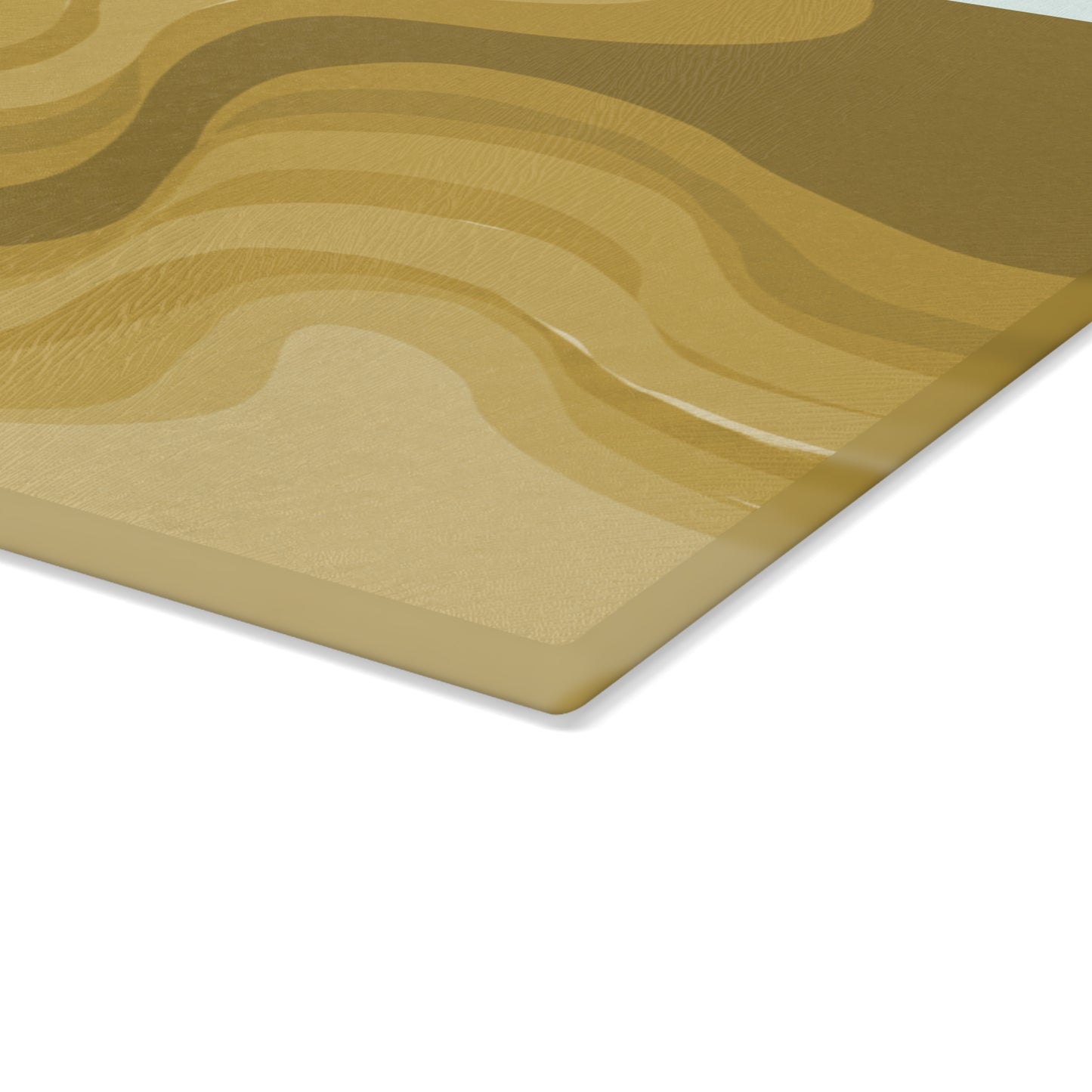 Brown Wavey Glass Cutting Board, 11" x 15"