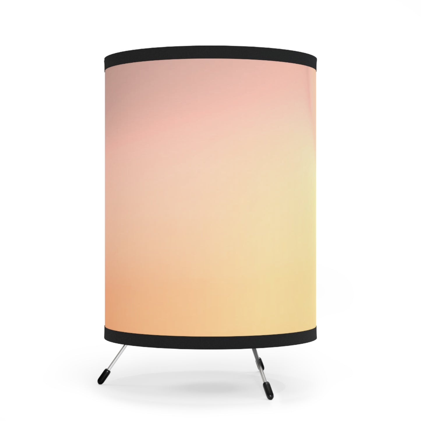 Hot Peach Fade Tripod Lamp with High-Res Printed Shade, US\CA plug