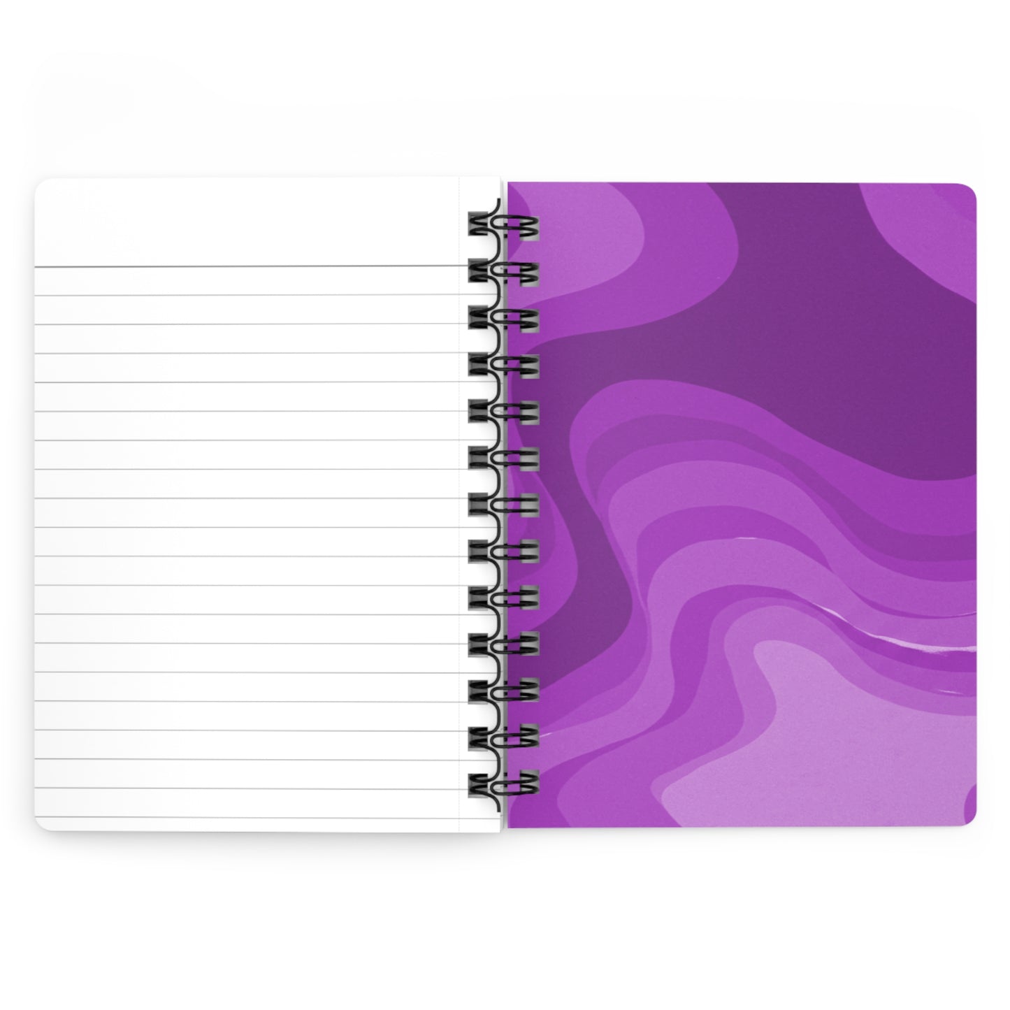 Wavey Purple Wavey Spiral Bound Journal, 5" x 7" 150 pages