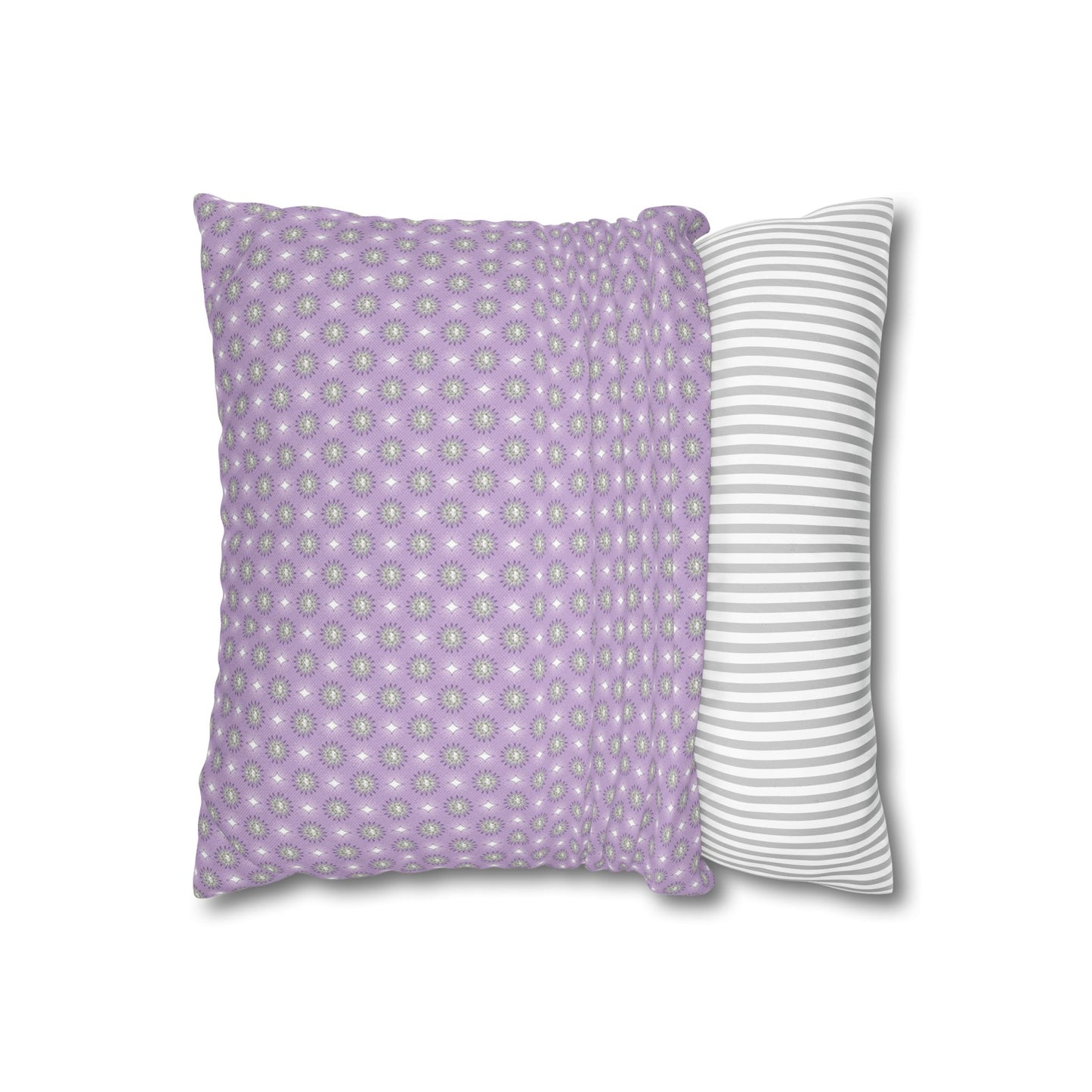 Lavender Star-crossed Bodies Spun Polyester Square Pillowcase, 14" x 14"