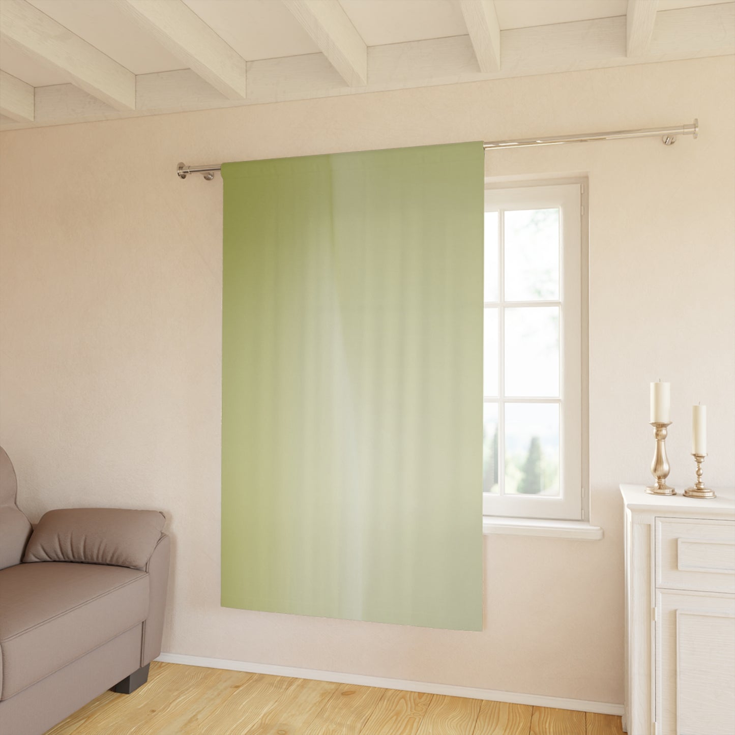 Lemon Fade Window Curtain, 50" x 84", blackout