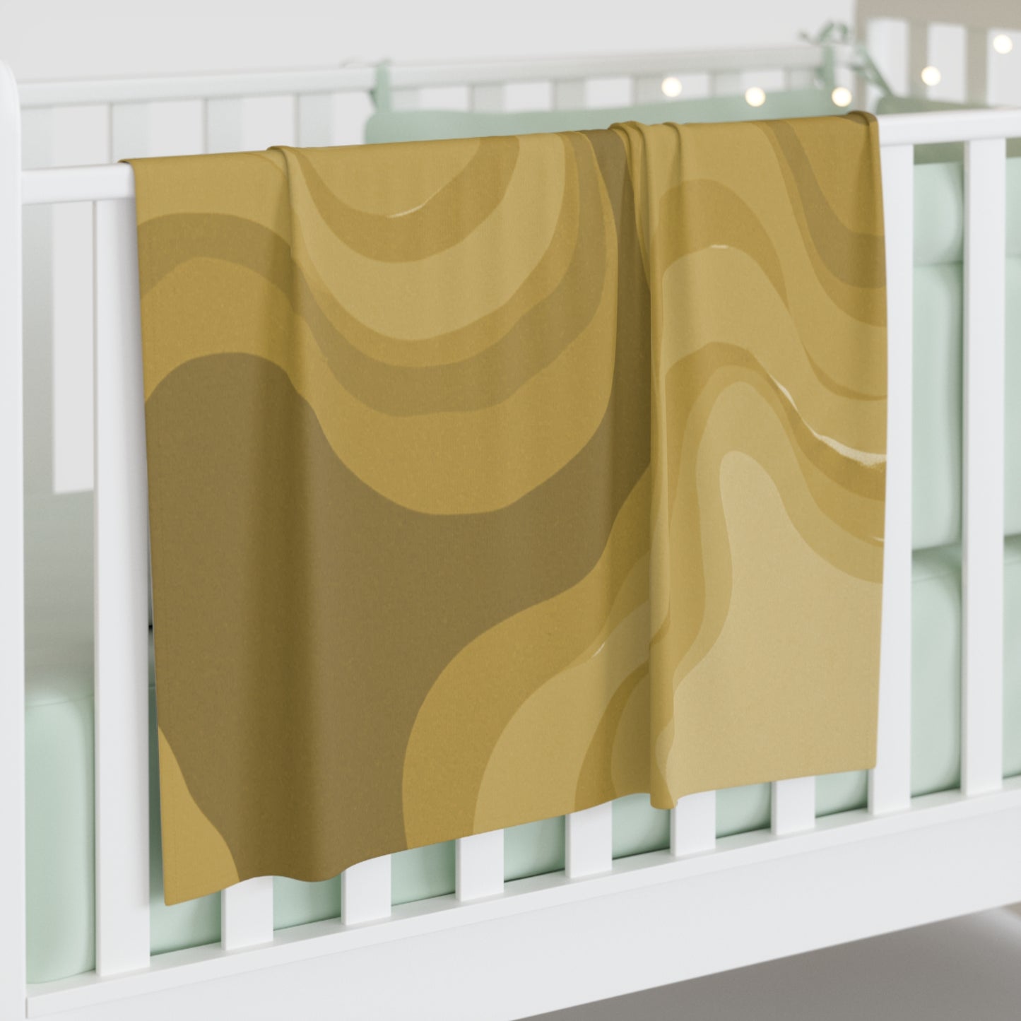 Brown Wavey Baby Swaddle 30″×40″ Blanket