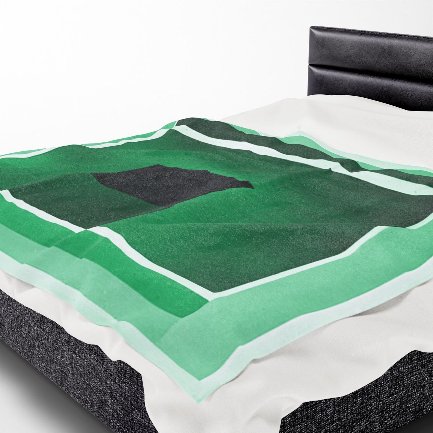 Mint Shadow Velveteen Plush Blanket, 60" x 80"
