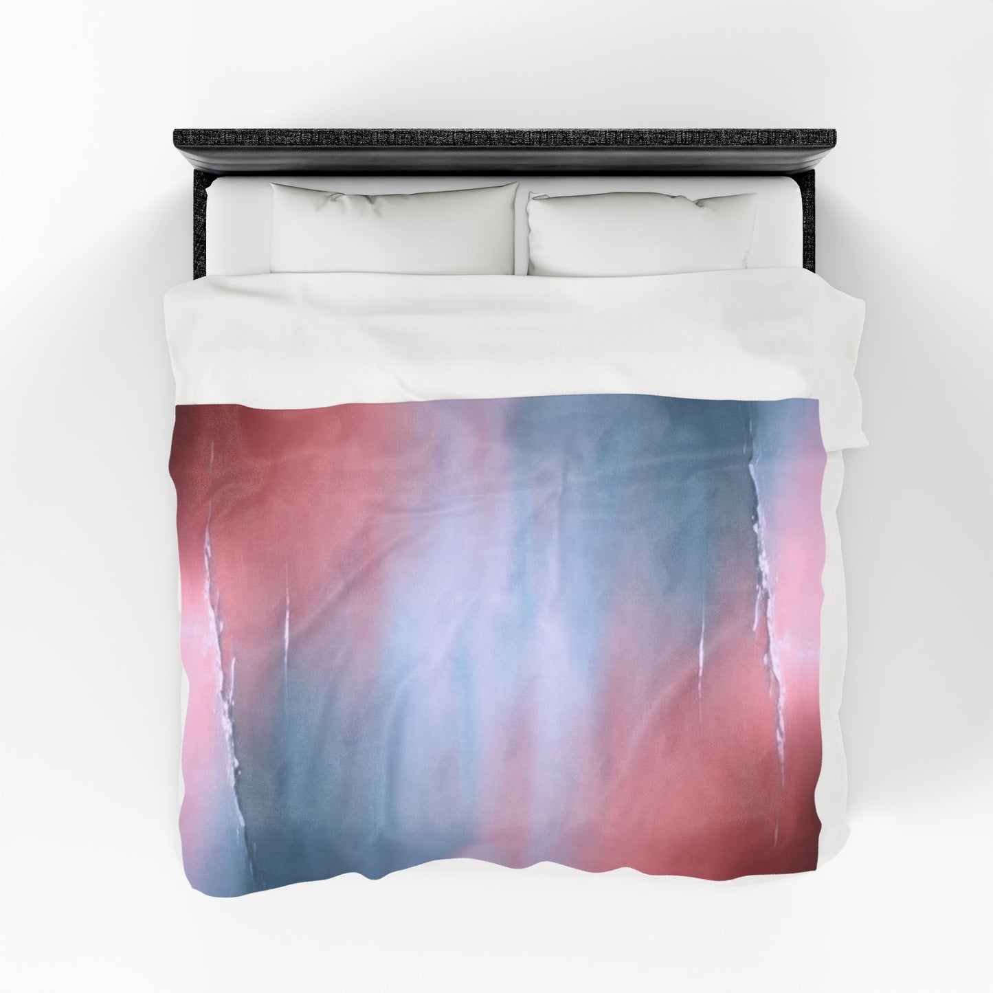 Gray Sea Pink Fog Velveteen Plush Blanket, 60" x 80"