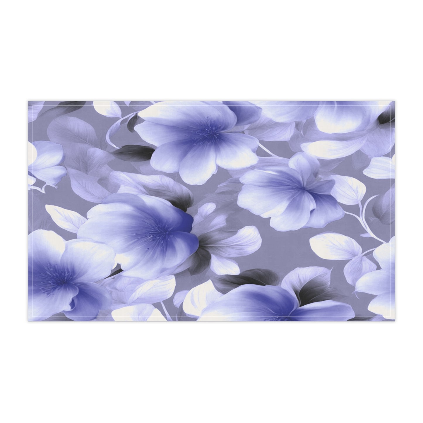 Indigo Blossom Floral Bunch Tea Towels (cotton, poly), 18" x "30