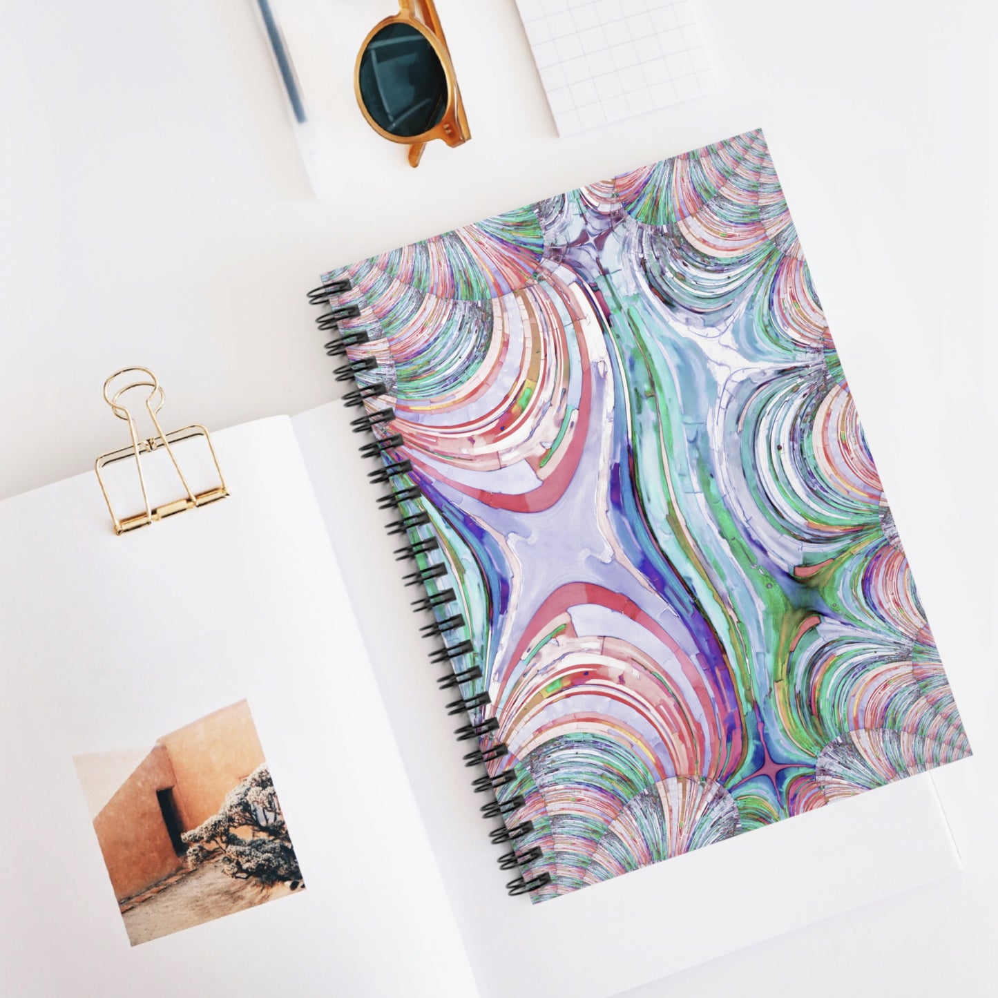 Uzi Spiral Pastels Spiral Notebook - Ruled Line, 6" x 8", 118 pages