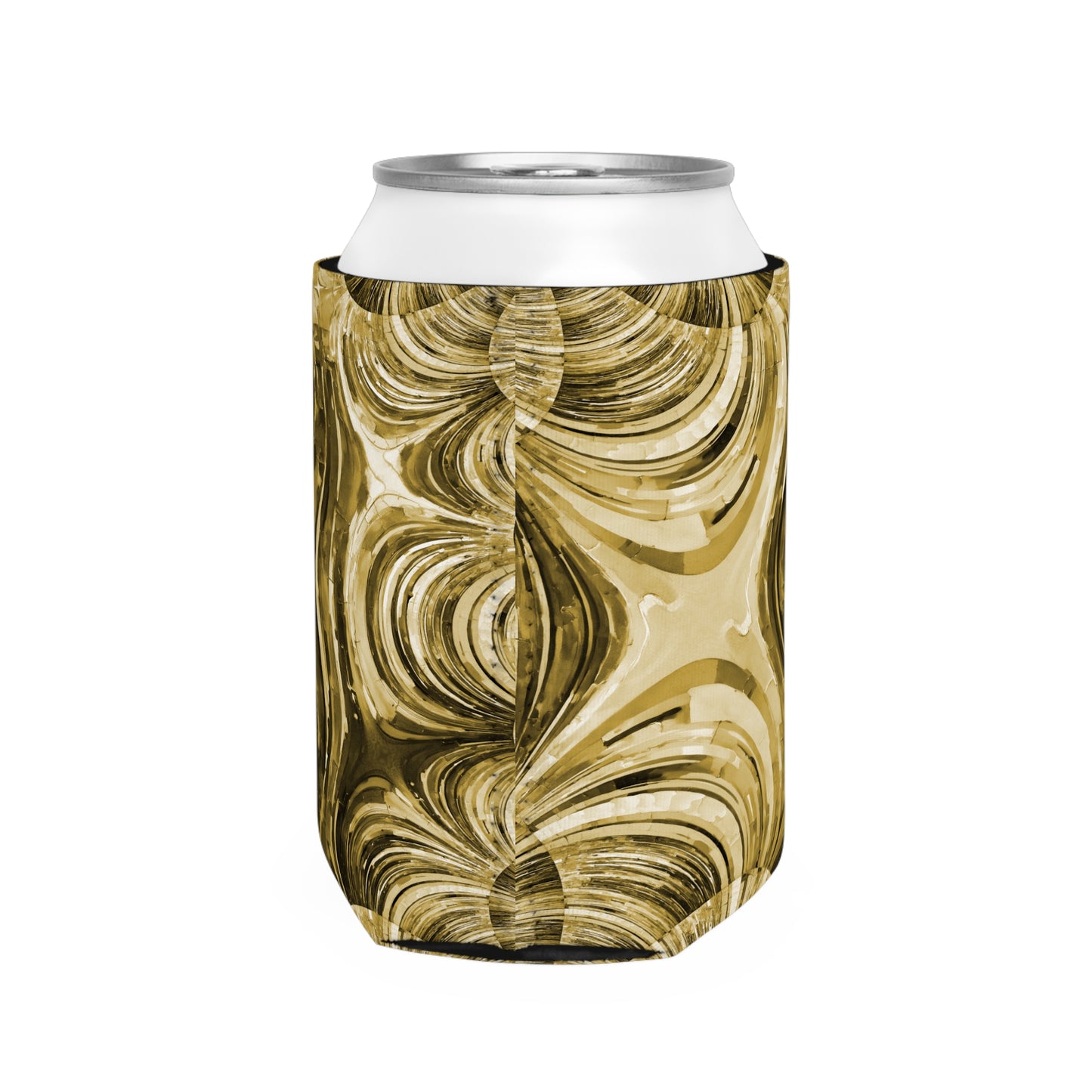 Uzi Spiral Light Brown 12 oz Can Cooler Sleeve