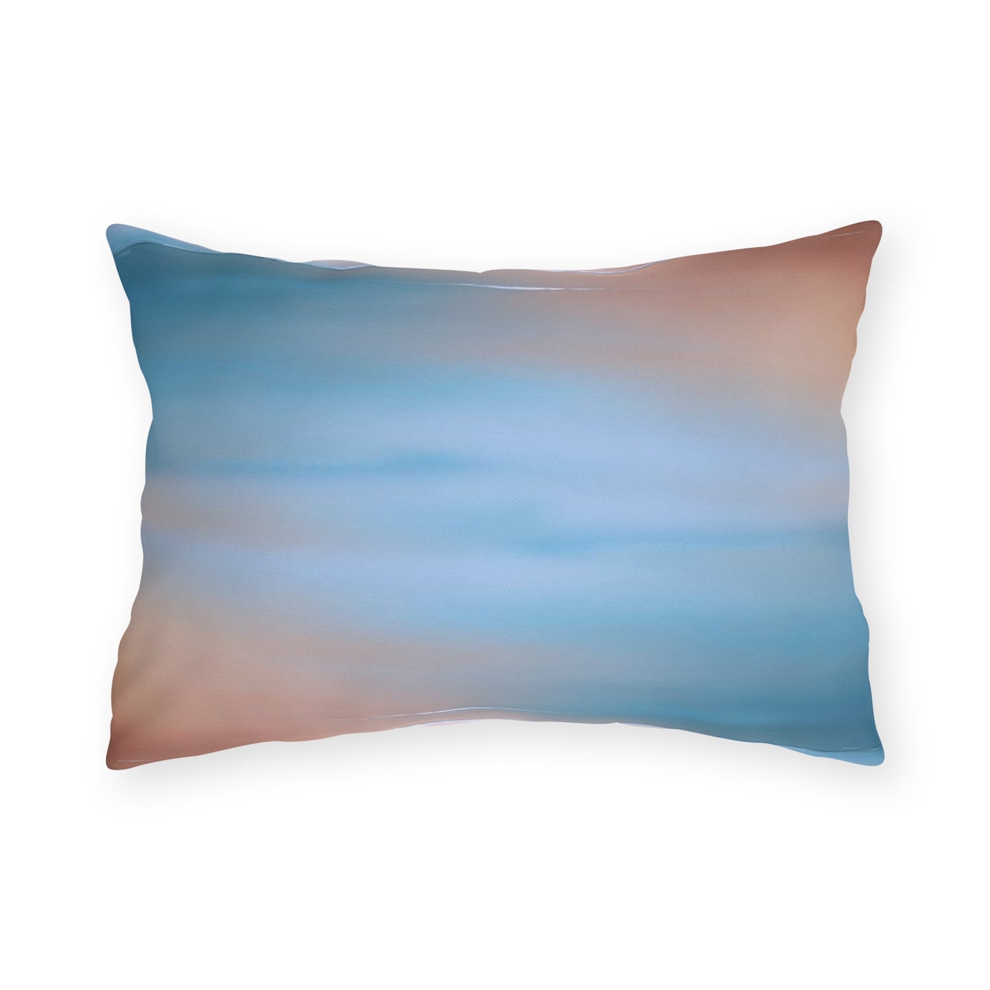 Blue Sea Peach Fog 20" x 14" Outdoor Pillow