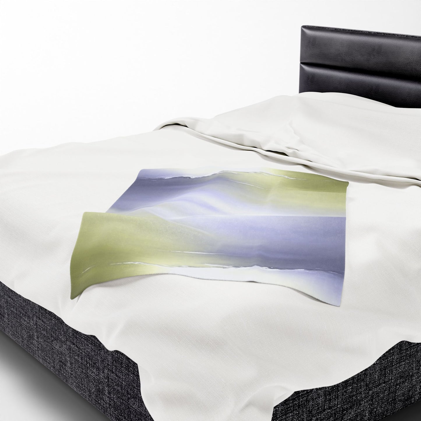 Lavender Sea Golden Fog Velveteen Plush Blanket, 30" x 40"