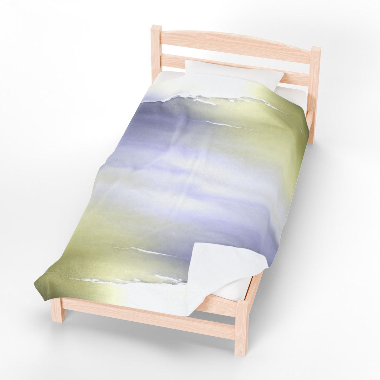 Lavender Sea Golden Fog Velveteen Plush Blanket, 60" x 80"