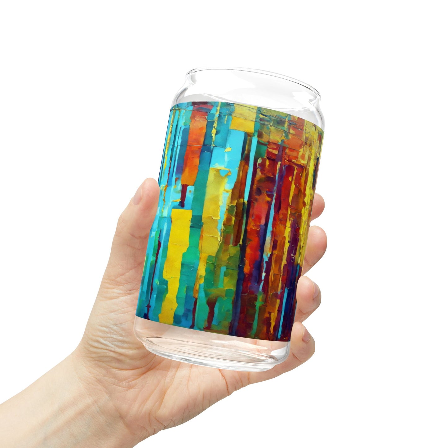 Striped Alpha Sipper Glass, 16oz