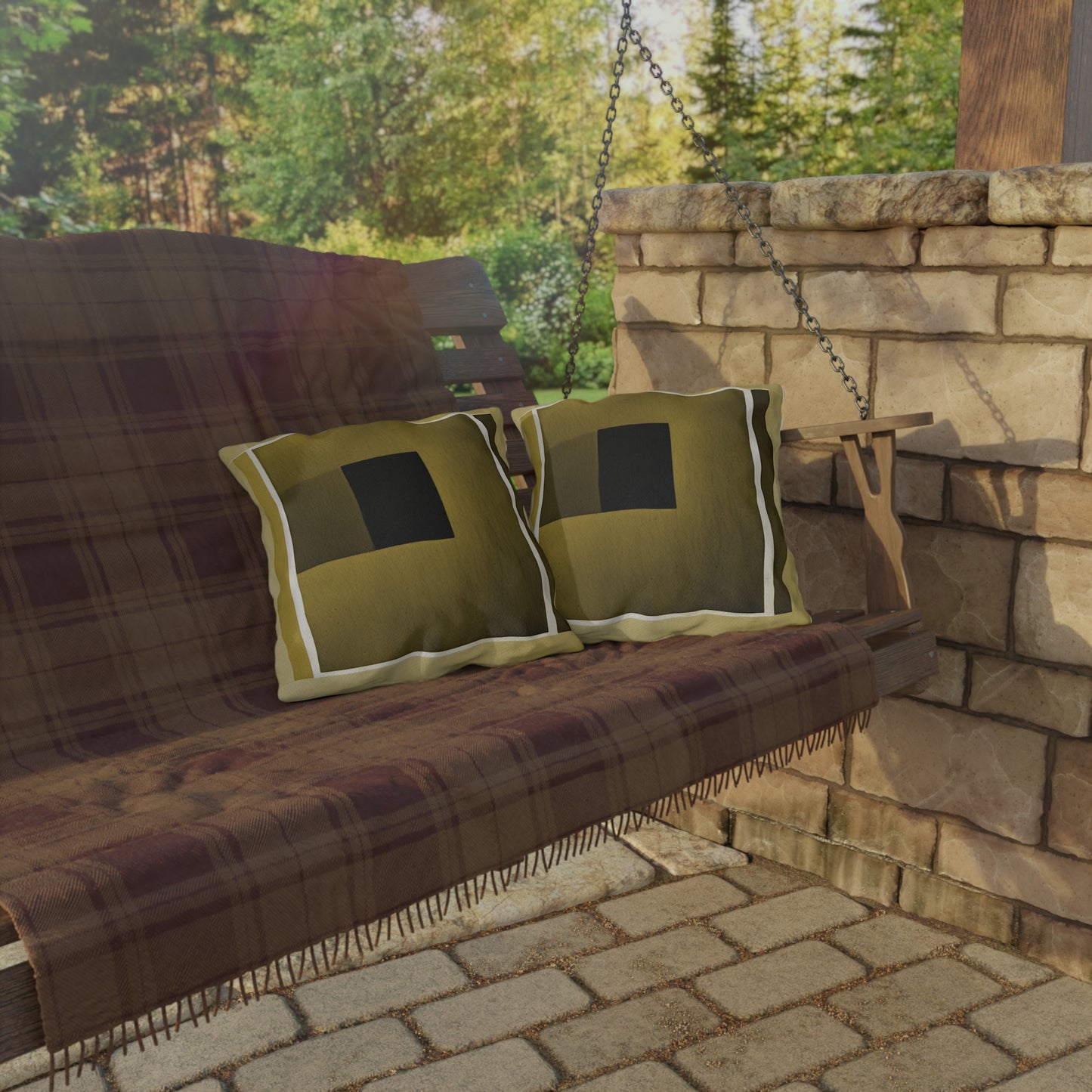 Tan Shadow 16" x 16" Outdoor Pillow