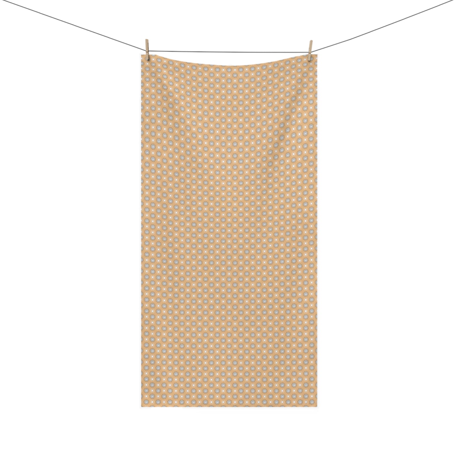 Tan Sunset Star-crossed Bodies Mink-Cotton Towel (50% polyester, 50% cotton), 30" x 60"