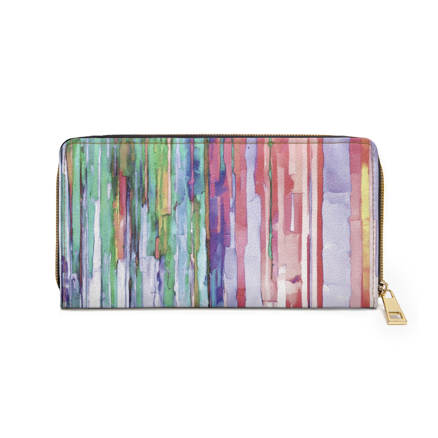 Striped Pastels Elegant Abstract Zipper Wallet - Stylish & Functional Accessory for Everyday Use
