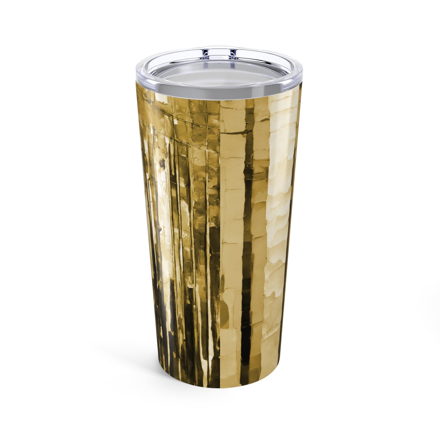 Striped Light Brown Tumbler 20oz
