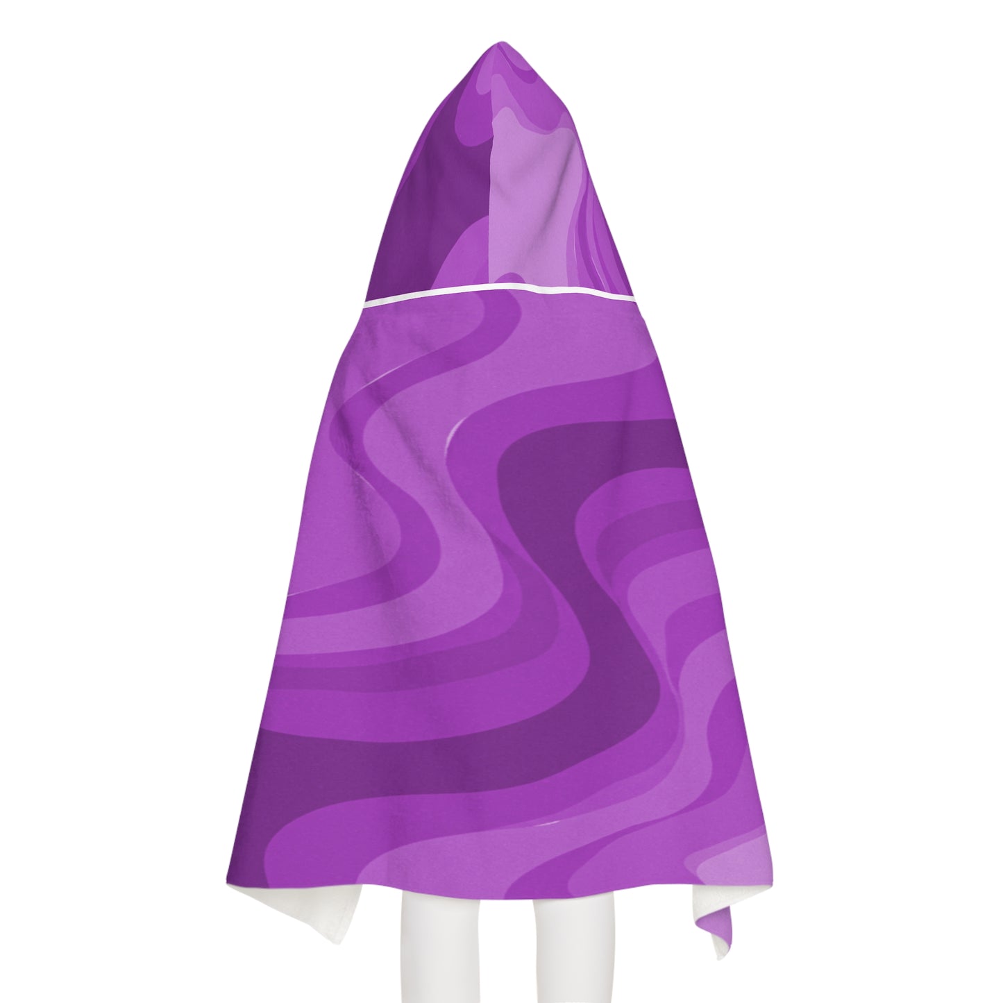 Wavey Purple Wavey Youth Hooded Towel, 24" x 48"