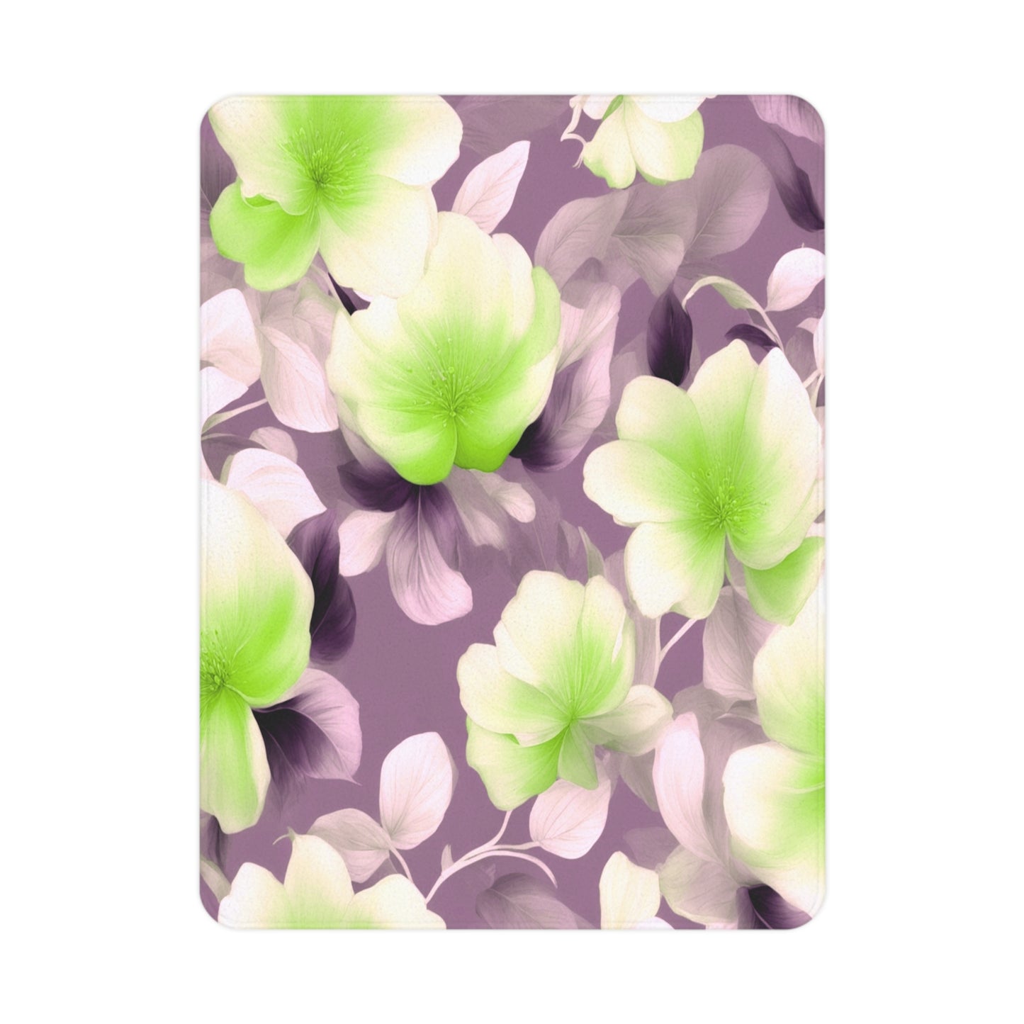 Lime Lavender Floral Bunch Toddler Blanket, 30" x 40"