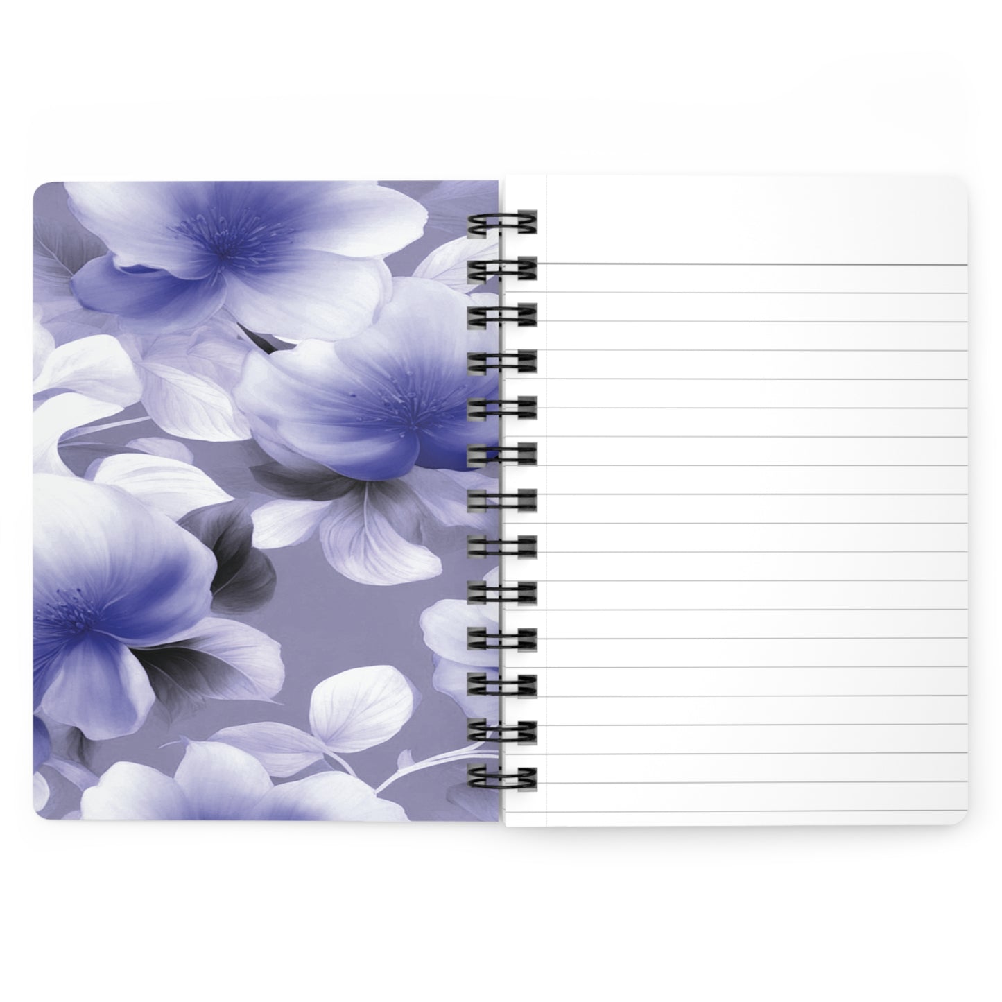 Indigo Blossom Floral Bunch Bound Journal, 5" x 7" 150 pages