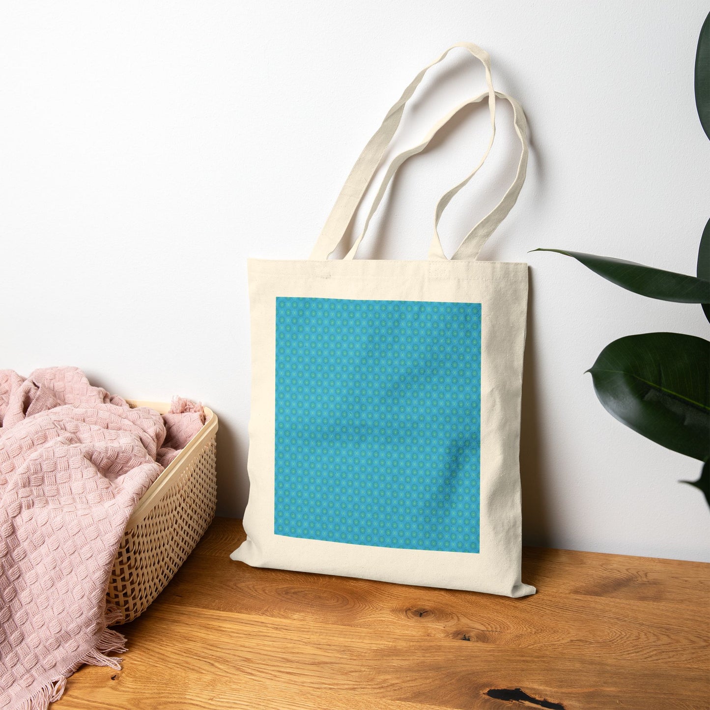 Blue Green Star-crossed Bodies Cotton Canvas Tote Bag