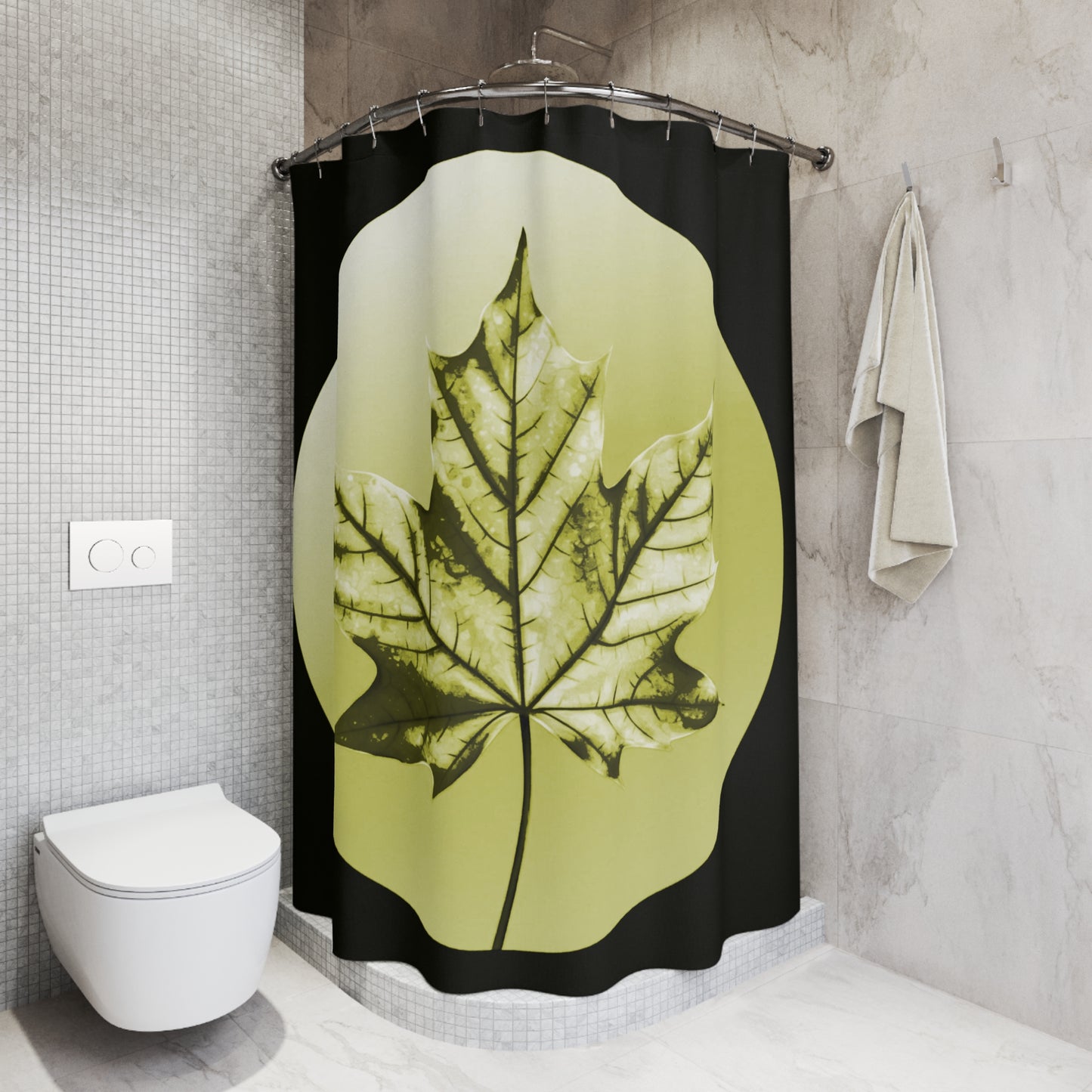 Lemongrass Maple Leaf Shower Curtains, 71" x 74"