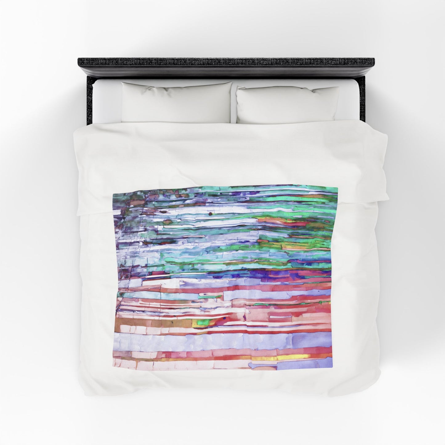 Striped Pastels Velveteen Plush Blanket, 50" x 60"