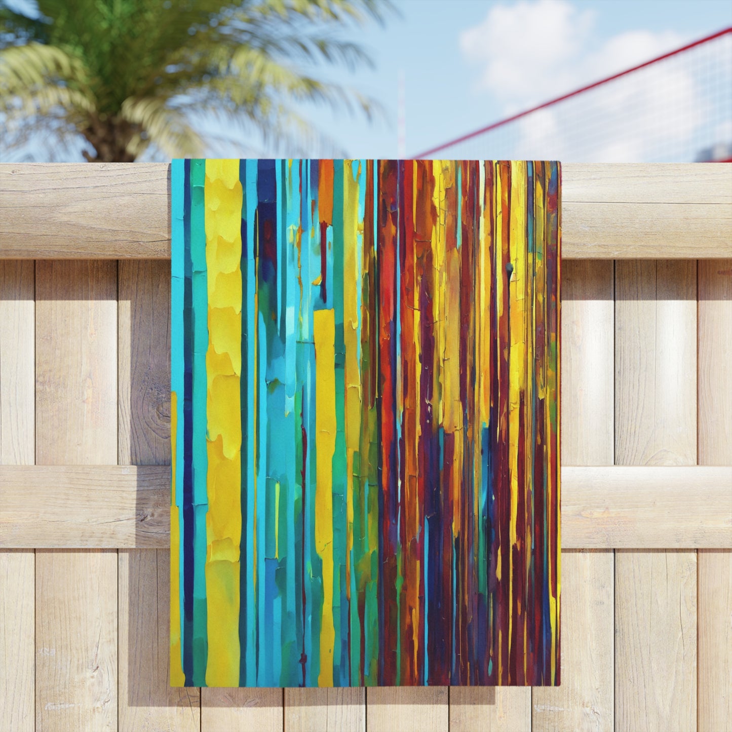 Striped Alpha Beach Towel, 18" x 27"