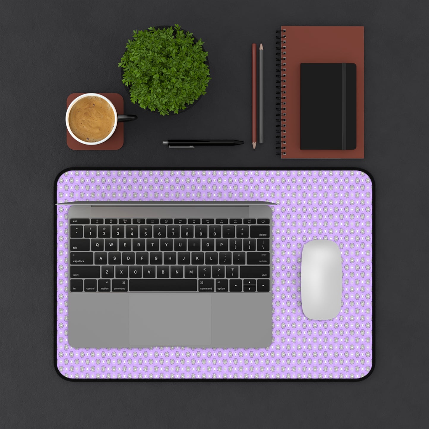 Lavender Star-crossed Bodies Desk Mat, 12" x 18"