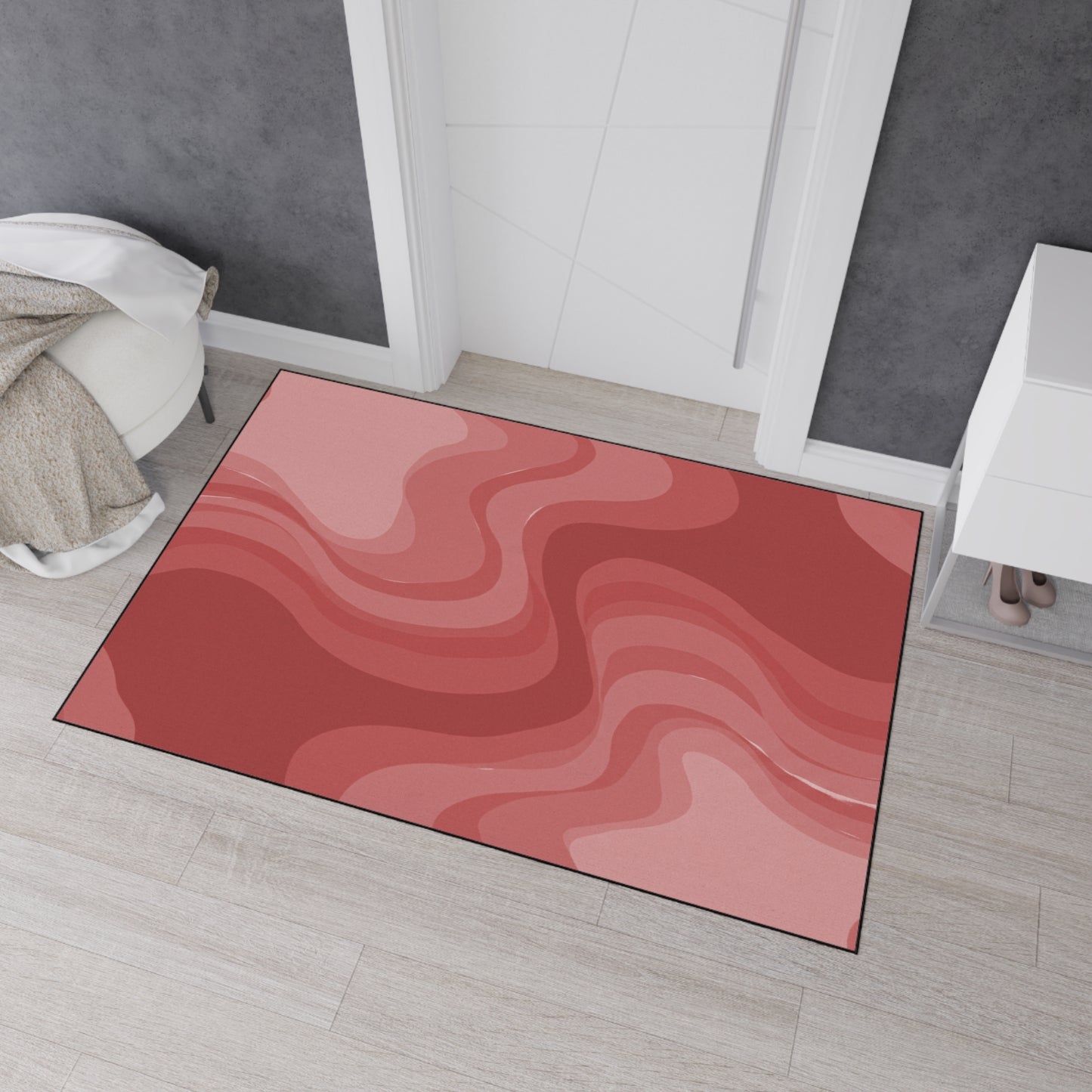 Power Red Wavey 48" x 72" Heavy Duty Floor Mat