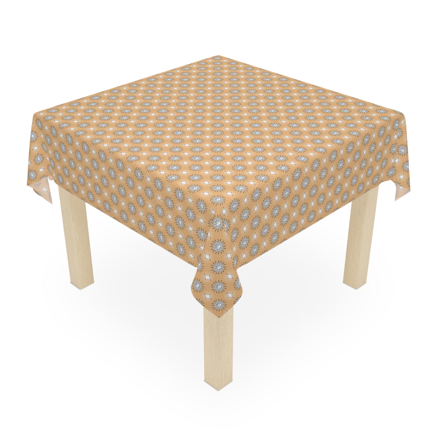 Tan Sunset Star-crossed Bodies Tablecloth, 55" x 55"