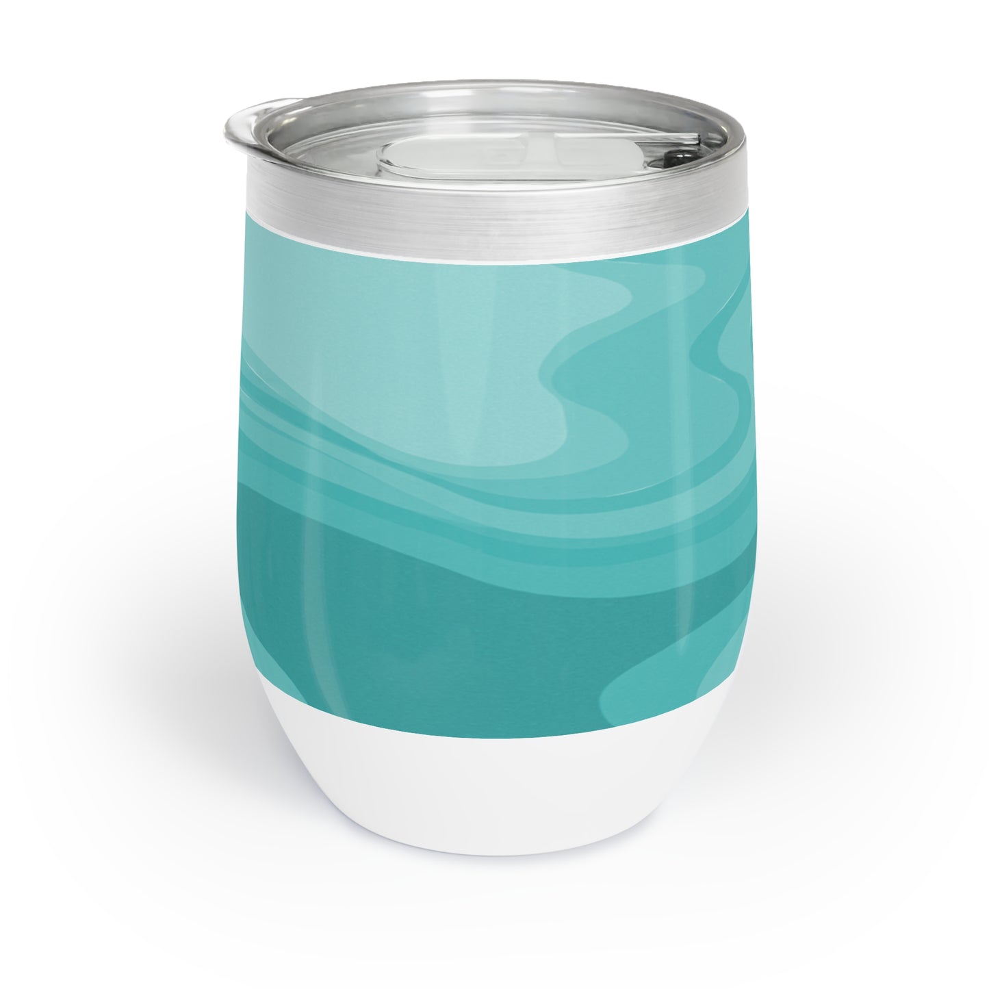 Tif Green Wavey 12 oz Chill Wine Tumbler