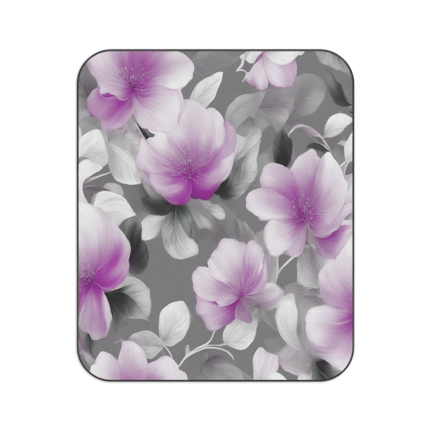 Purple Blossom Floral Bunch 61" × 51" Picnic Blanket