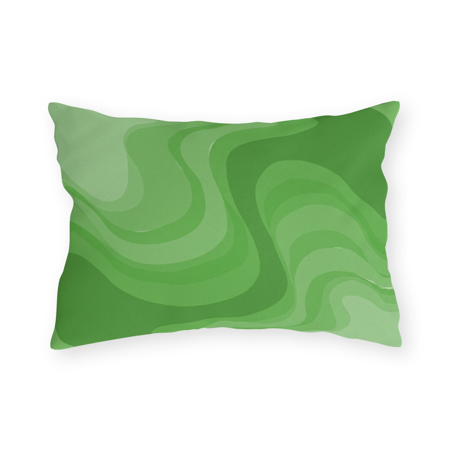 Greenie Meanie Wavey 20" x 14" Outdoor Pillow
