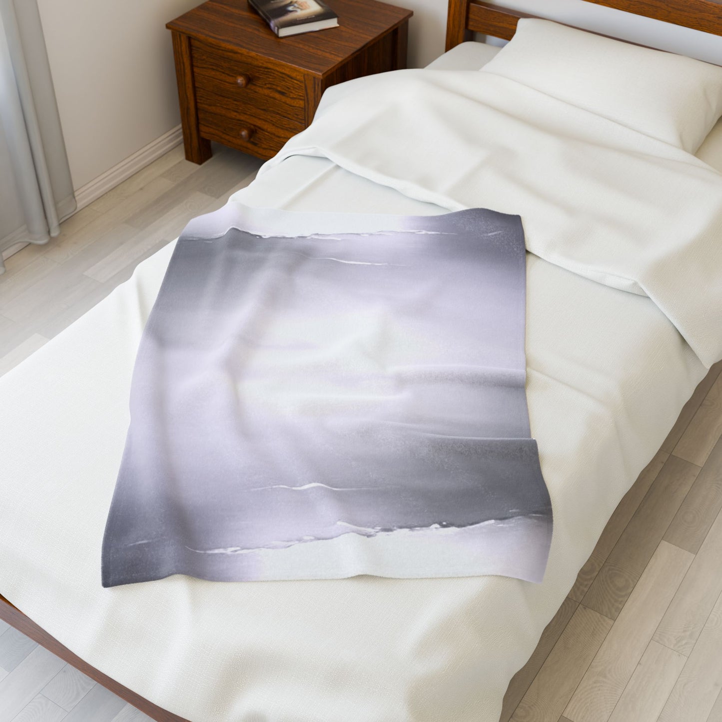 Sephia Sea Dark Fog Velveteen Plush Blanket, 30" x 40"