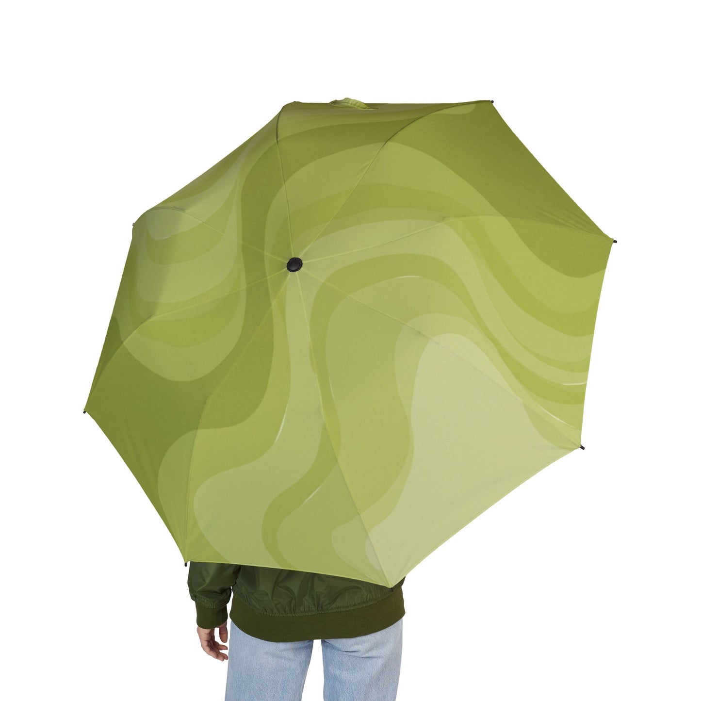 Lemon Wavey Foldable Umbrella - Compact & Chic