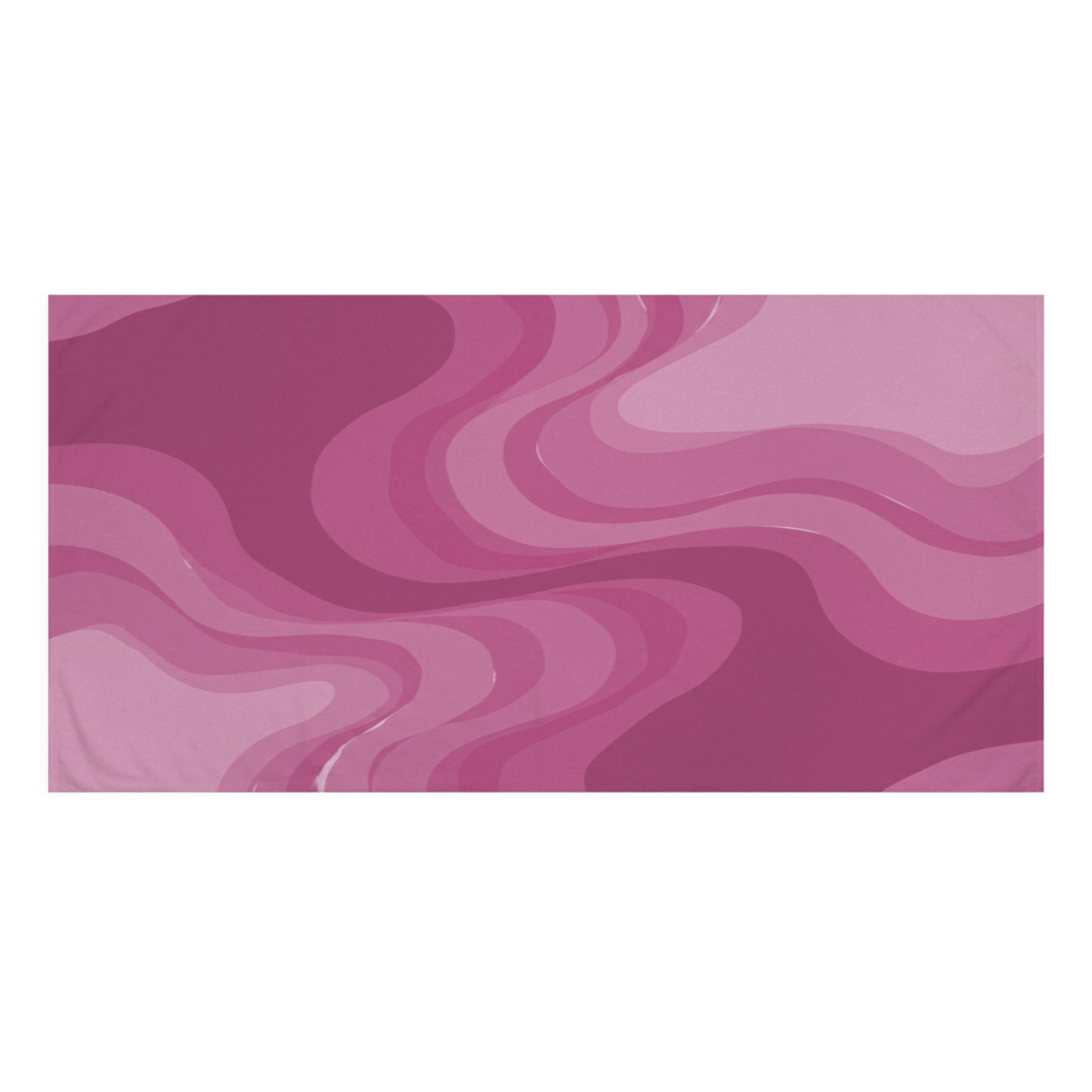 Pinky Mauve Wavey 30" x 60" Mink-Cotton Towel (50% polyester, 50% cotton)