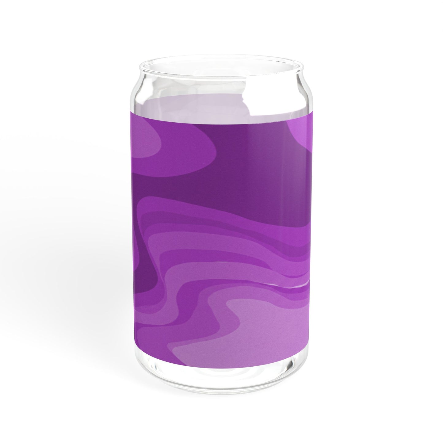 Wavey Purple Wavey Sipper Glass, 16oz