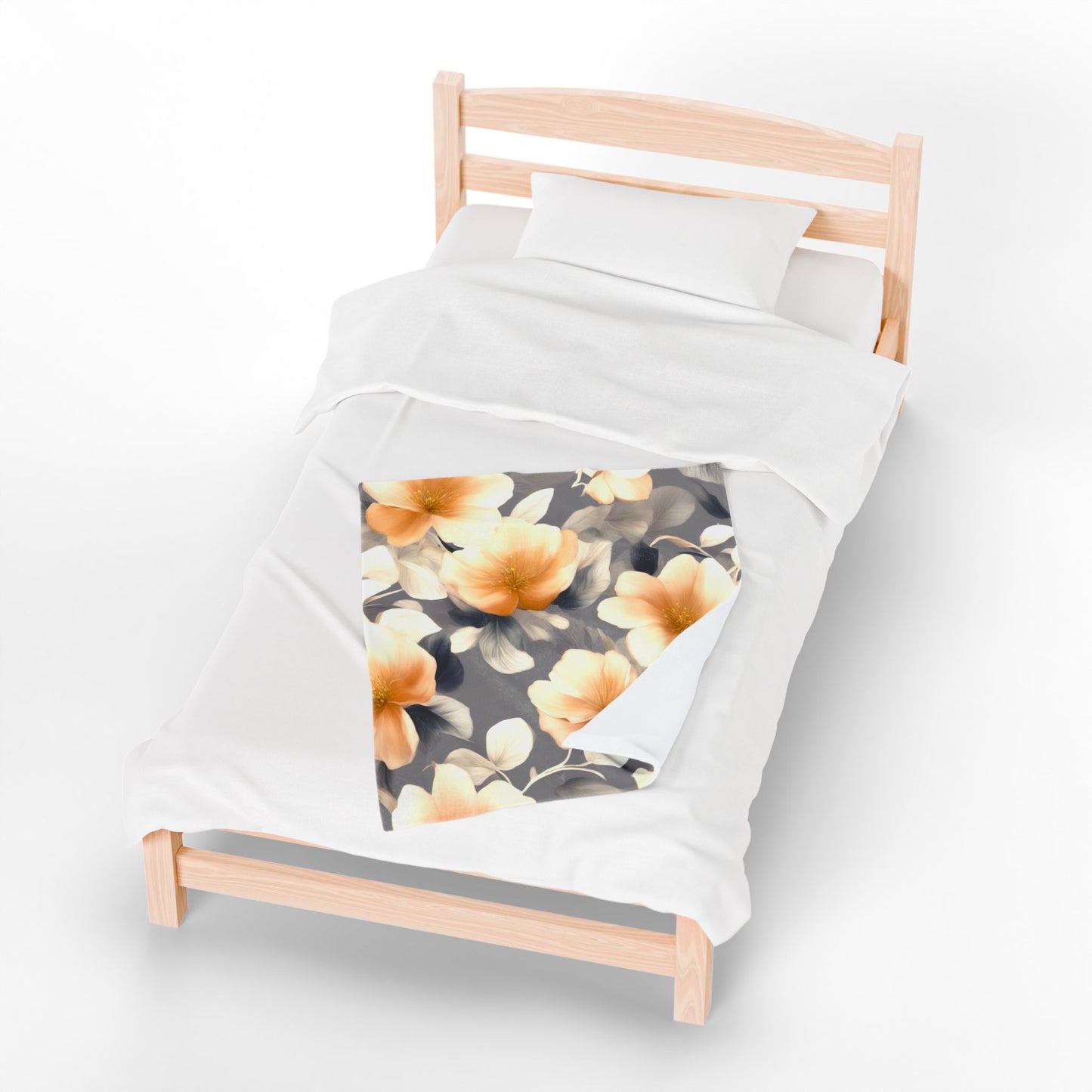 Soft Blossom Floral Bunch Velveteen Plush Blanket, 30" x 40"