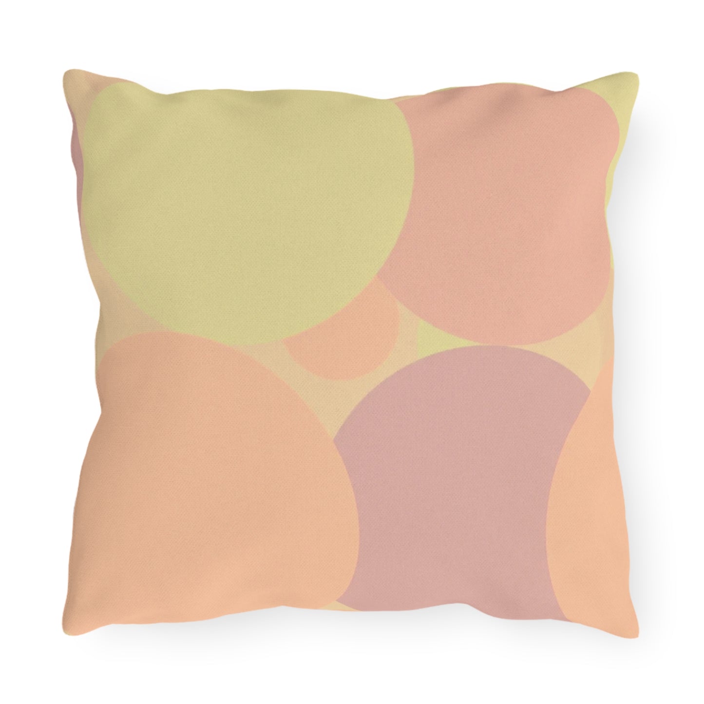 Pastel Hot Peach Patches 16" x 16" Outdoor Pillow