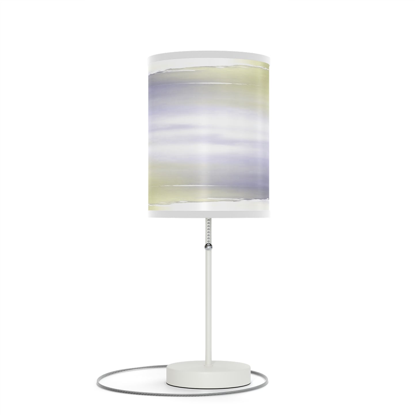 Lavender Sea Golden Fog Table Lamp on a White or Silver Stand, US|CA plug