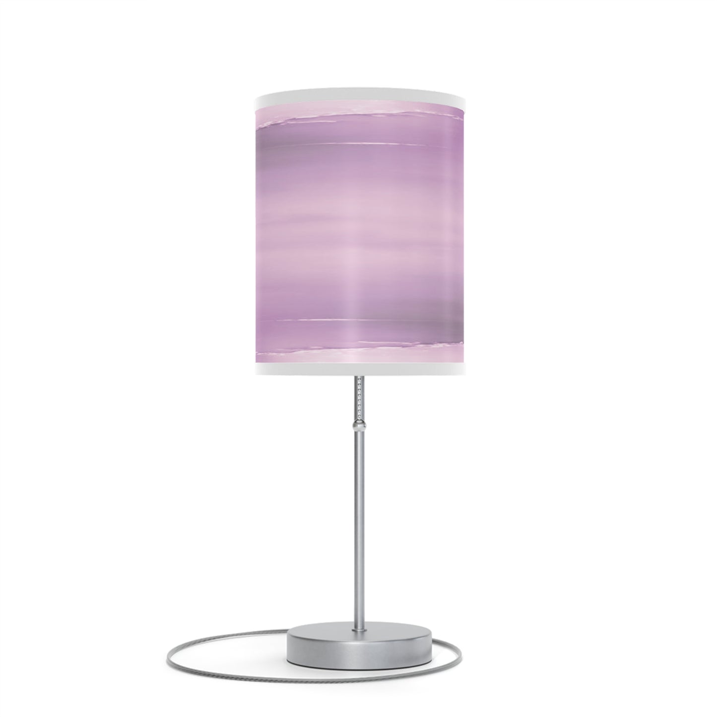 Dark Pink Sea Amethyst Fog Table Lamp on a White or Silver Stand, US|CA plug