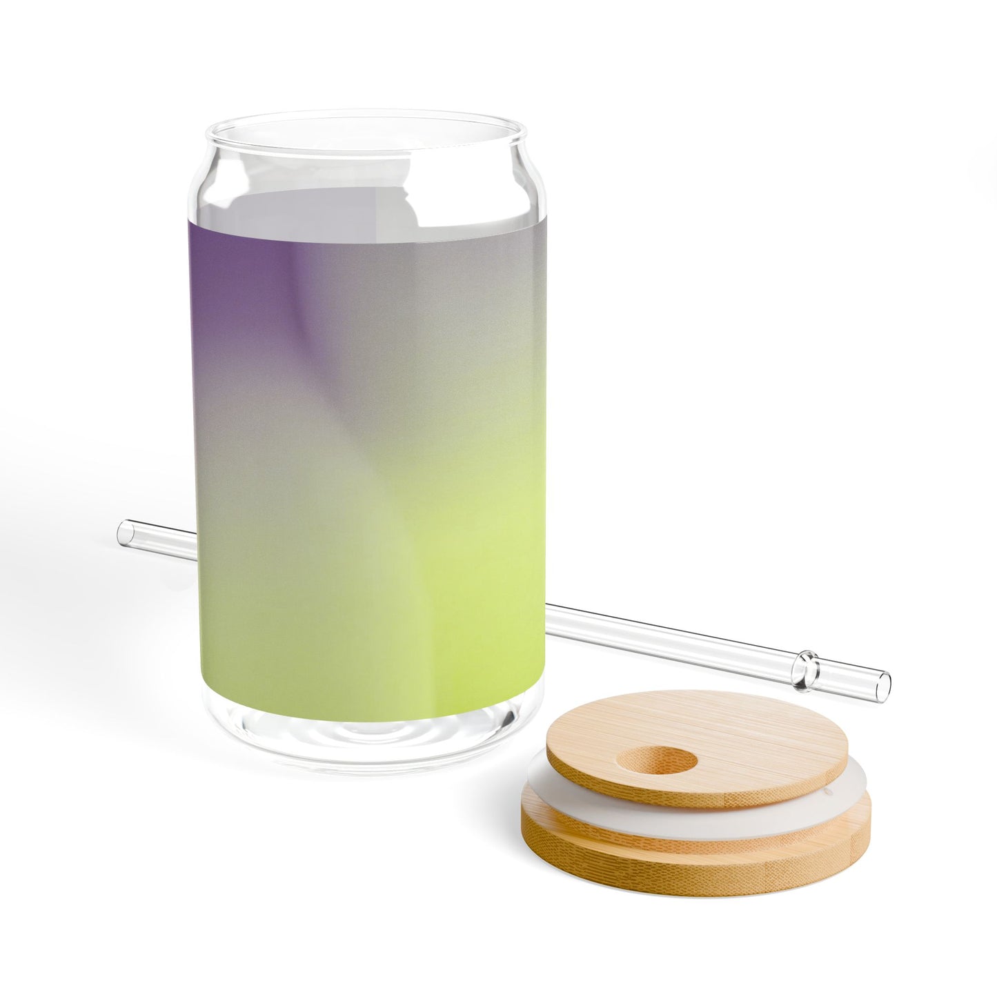 Purple Golden Fade Sipper Glass, 16oz