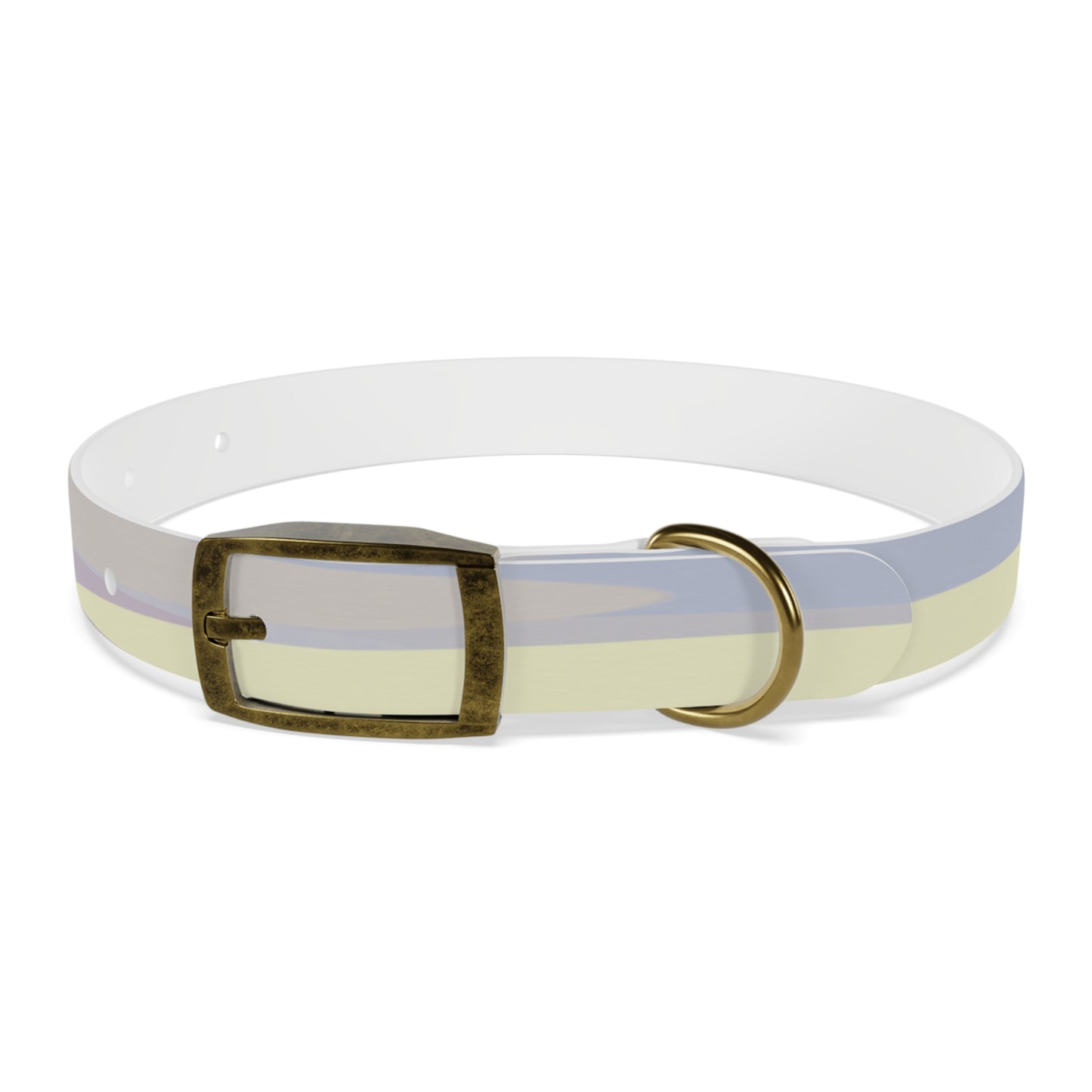 Pastel Soft Blue and Soft White Patches Small Dog Collar
