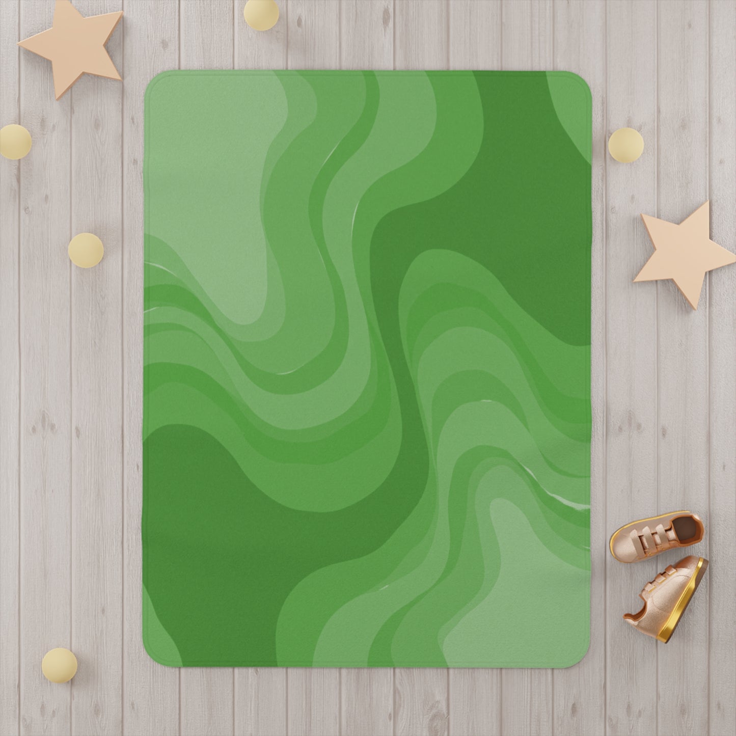 Greenie Meanie Wavey Toddler Blanket, 30" x 40"