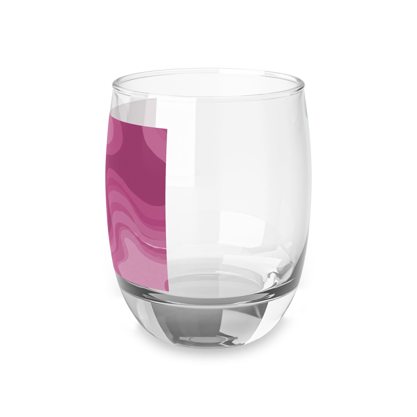 Pinky Mauve Wavey Whiskey Glass, 6 oz
