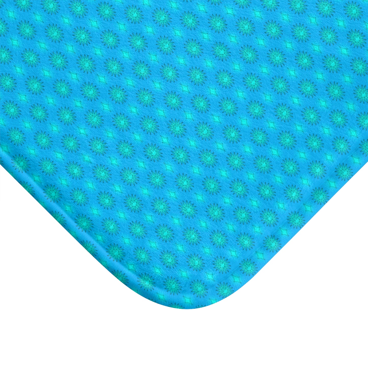 Blue Green Star-crossed Bodies 34" x 21" Bath Mat