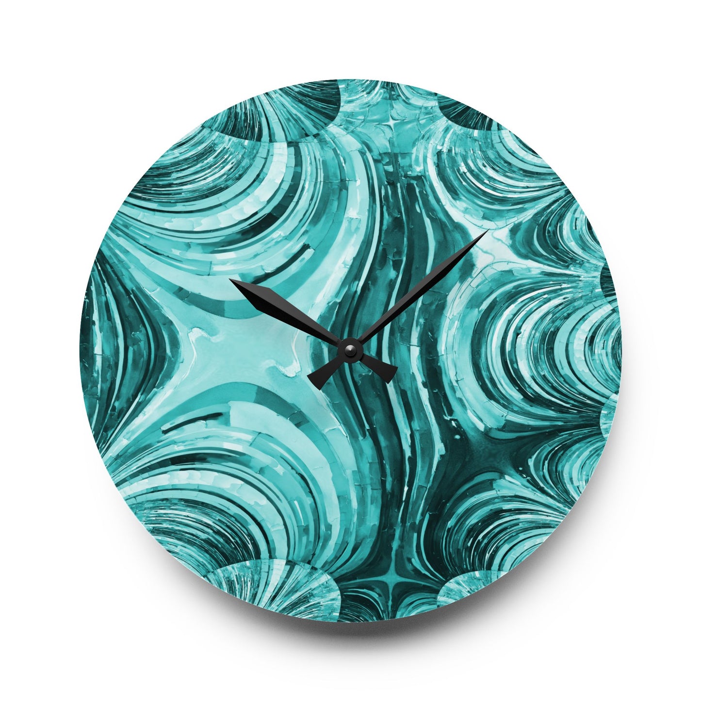 Uzi Spiral Tif Acrylic Wall Clock, Round or Square, 10.75" x 10.75"