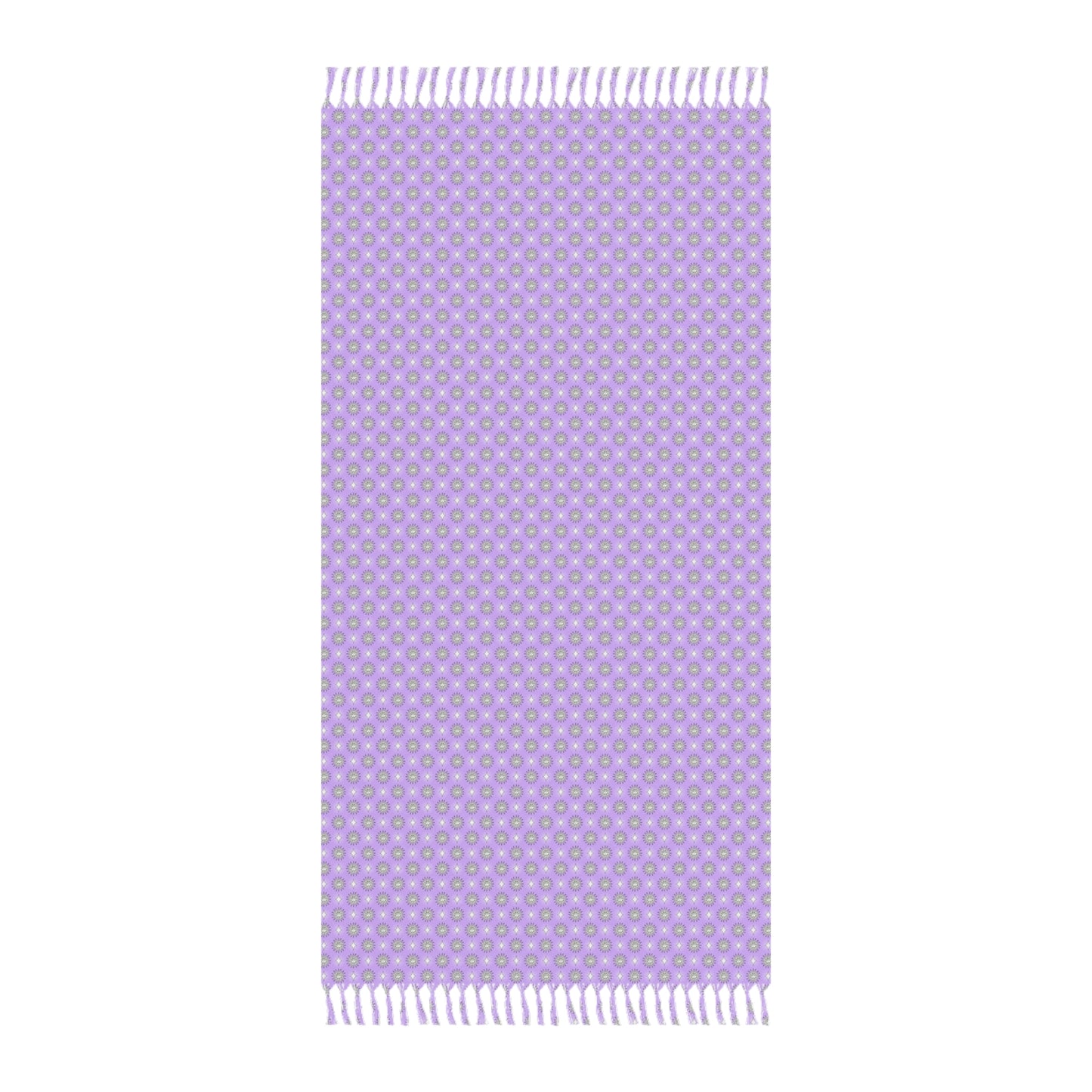 Lavender Star-crossed Bodies Boho Beach Cloth, 38" × 81"