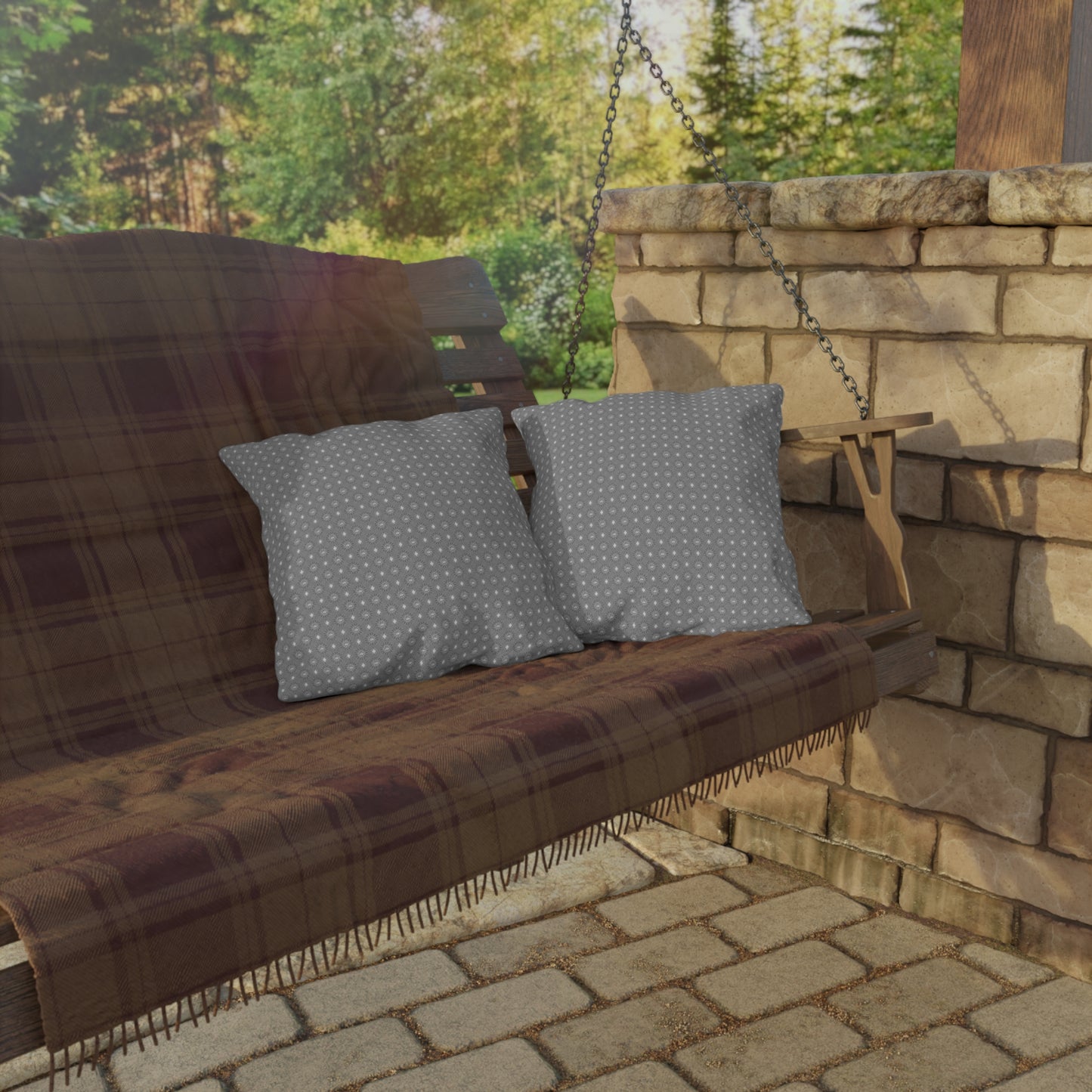 Desaturated Star-crossed Bodies 16" x 16" Outdoor Pillow