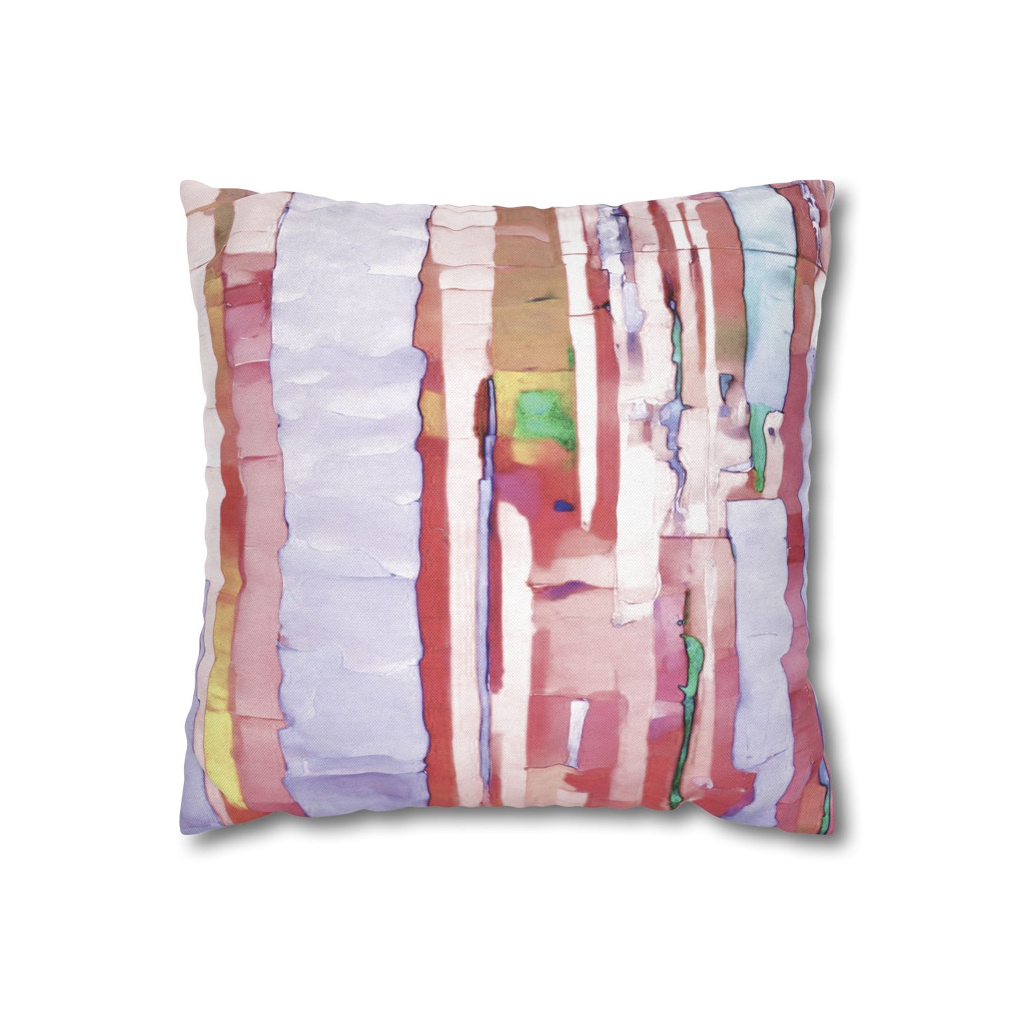 Striped Pastels Spun Polyester Square Pillowcase, 14" x 14"