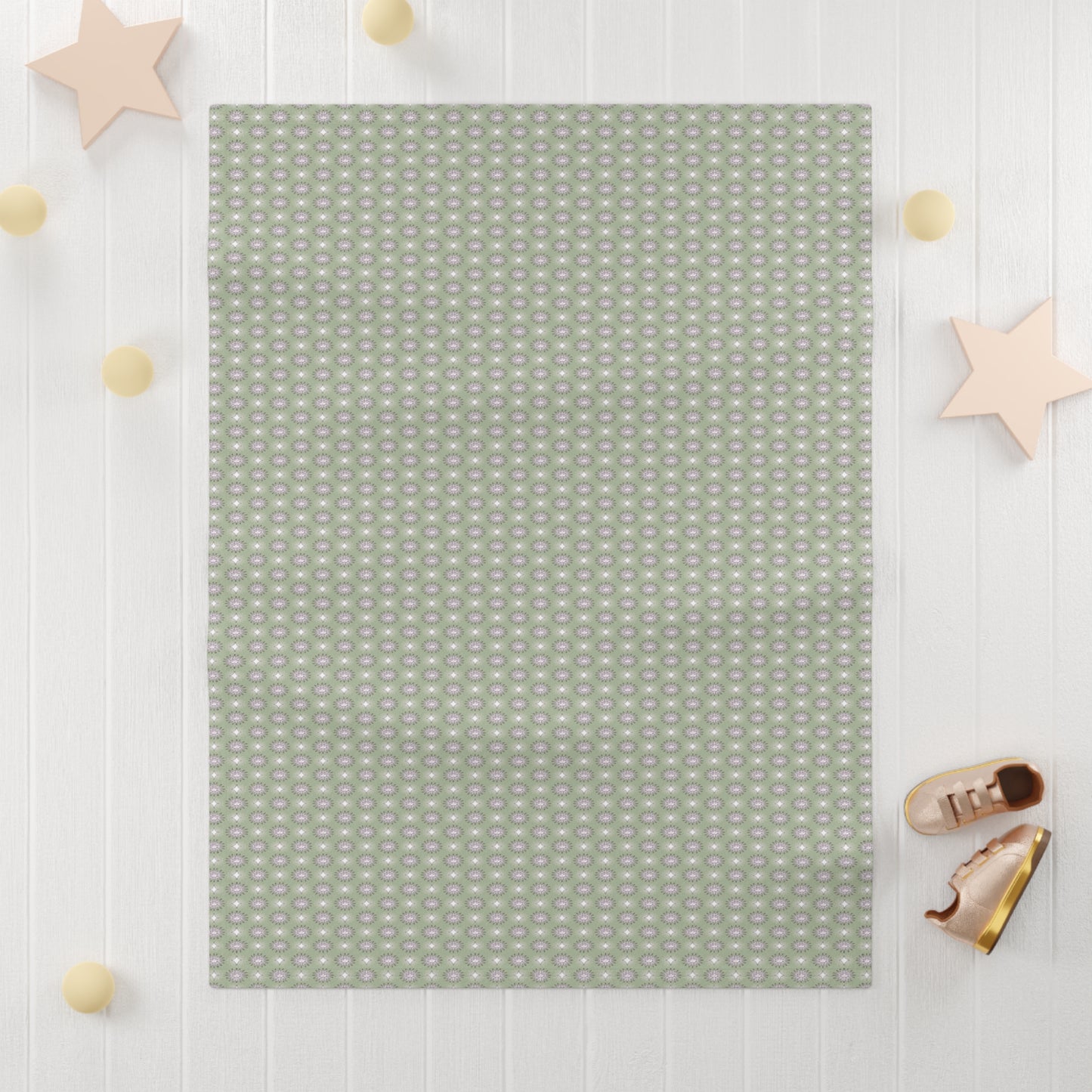Olive Star-crossed Bodies Soft Fleece Baby Blanket, 30" x 40"